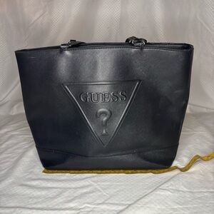 GUESS Black Logo Tote Bag
